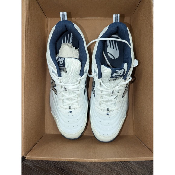 New Balance 806 Mens Tennis Shoes White Navy Blue MC806W Size 14 D